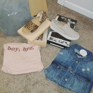 Blush Soda Brand snakeskin slide on sneakers